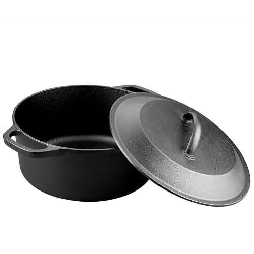 Pre Seasoned Cast Iron Dutch Oven with Lid (3 QT)