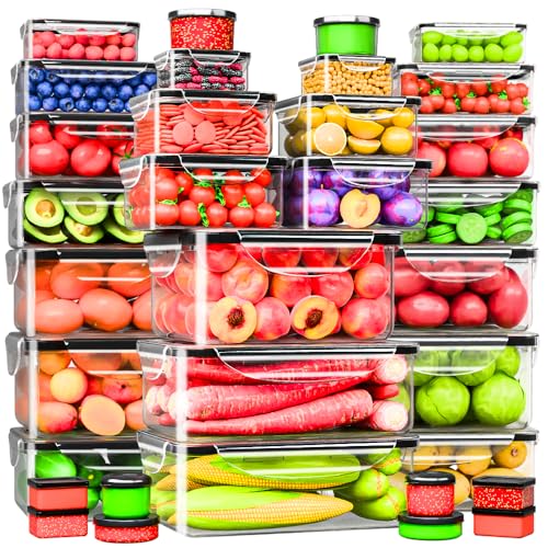 50 Pcs Large Food Storage Containers with Lids Airtight