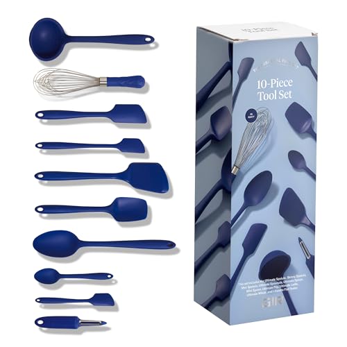 10 Piece Silicone Ultimate Kitchen Utensils Set (Navy / 10 - Piece Set)