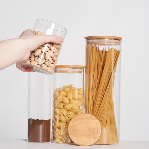 Round and Square Glass Food Storage Jars