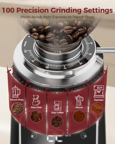 G3 64mm Flat Burr Coffee Bean Grinder (Black)