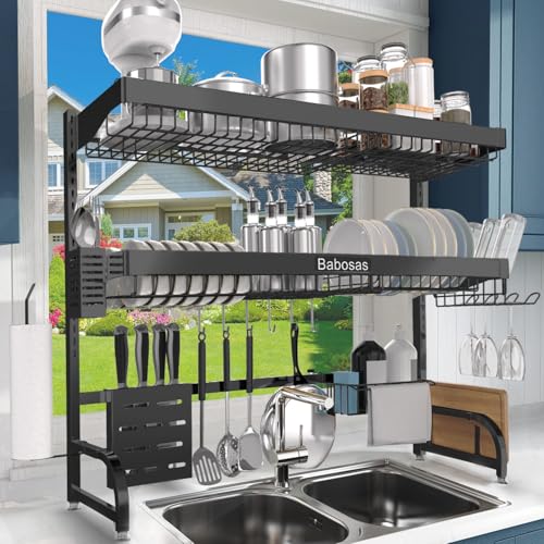 Over The Sink Dish Drying Rack (Black)