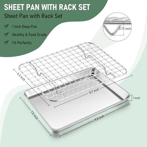 Baking Sheet with Wire Rack Set
