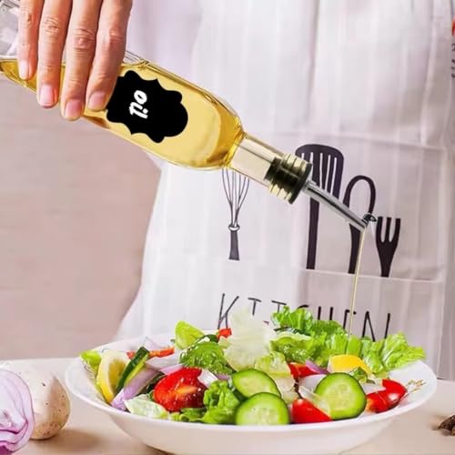 8Pcs 17oz Olive Oil Dispenser Bottle (17oz Stainless Steel Spout)