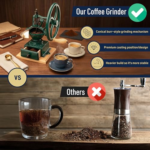 Manual Burr Coffee Grinder (Green)