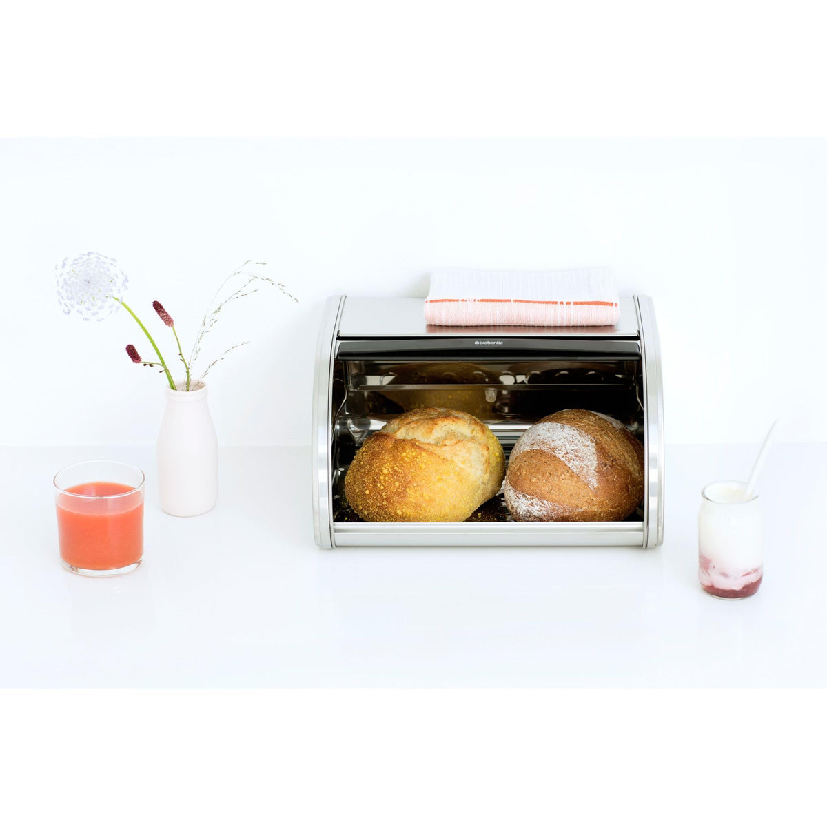 Roll Top Bread Box (Matt Steel / Medium)
