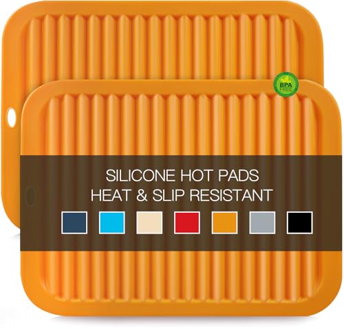 Silicone Trivet Mats Microwave Mat Pot Holders for Hot Pan and Pot Pads. Heat Resistant Counter Mats for Tables