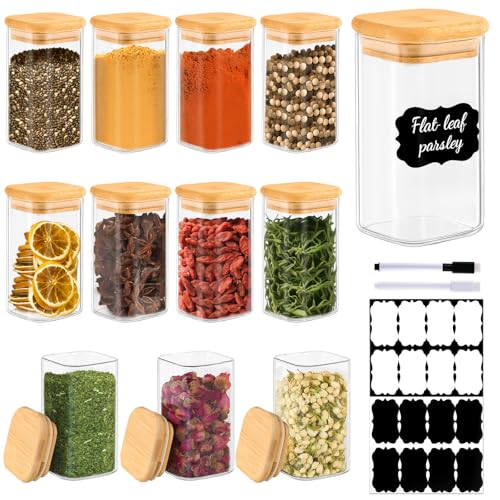 Square Glass Storage Containers with Bamboo Lids