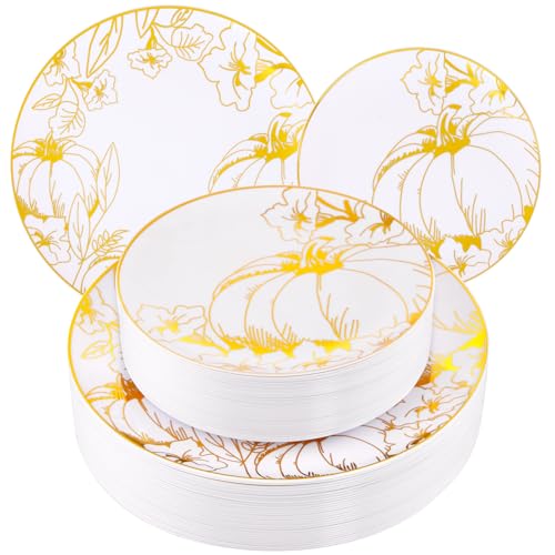 60PCS Plastic Plates set