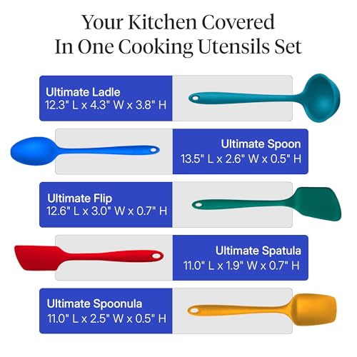 5 Piece Silicone Ultimate Kitchen Utensils Set (Madrid / 5 - Piece Set)