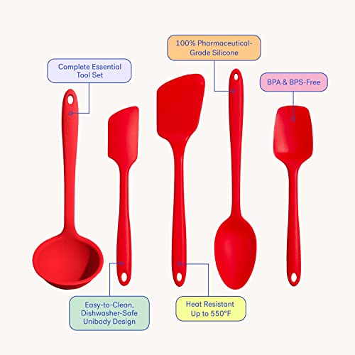 5 Piece Silicone Ultimate Kitchen Utensils Set (Mint / 5 - Piece Set)