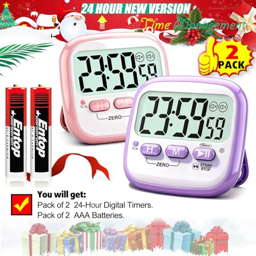 2 Pack Classroom Timers for Kids Teachers (2* Pink & Purple ( Girls Favorite ))