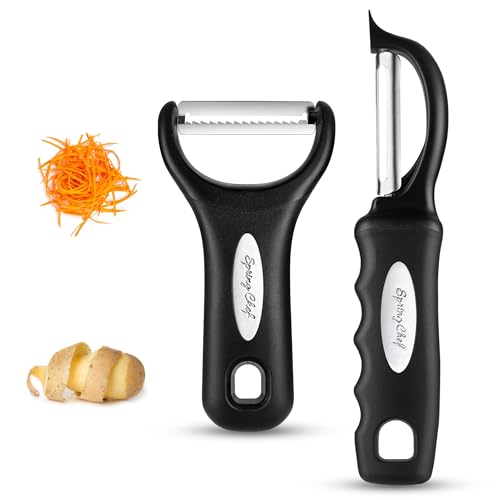 Premium Vegetable Peeler Sets for Kitchen with Stainless Steel Sharp Blades & Comfortable Handles