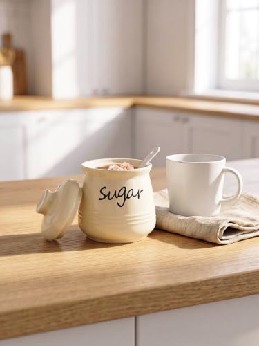 12oz Sugar Bowl with Lid and Spoon