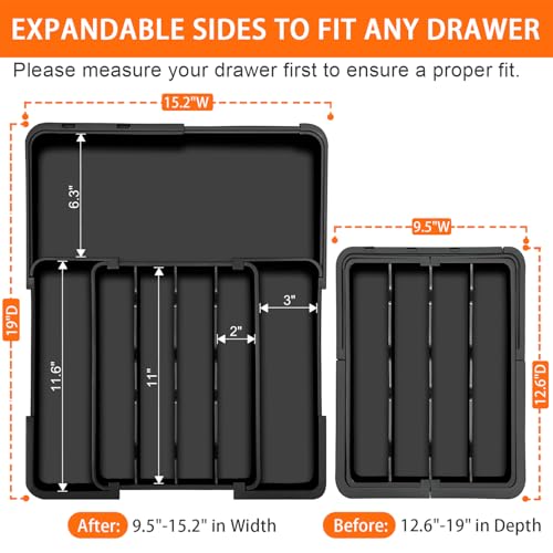 Silverware Organizer for Kitchen Drawer