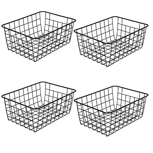wire baskets with Handles Wire Storage Organizer Bin Baskets