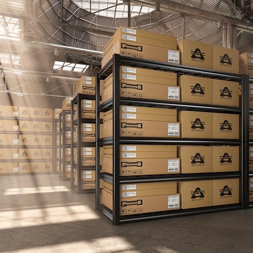 48" W Garage Shelving 2500LBS Storage Shelves 5 Tier Heavy Duty Shelving Adjustable Garage Shelves for Warehouse