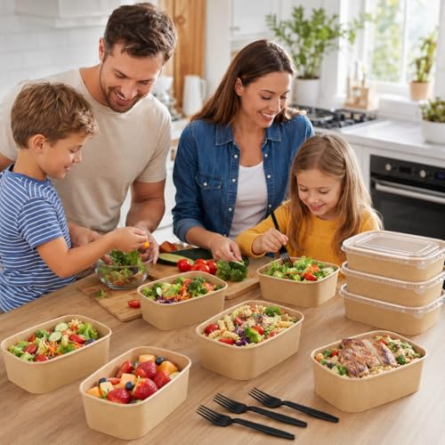 50 Pack 29oz Paper Bowls
