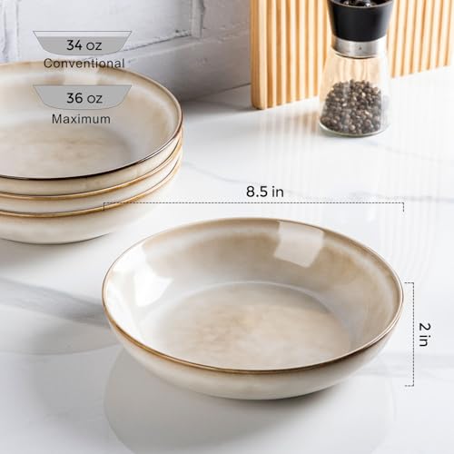 8.5’’ Ceramic Pasta Bowls Sets