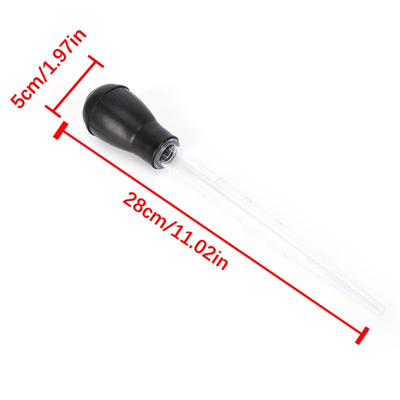 11 Inch Turkey Baster with Rubber Bulb Extra Large Bulb Basters with Measuring Lines Turkey Baster Syringe Injector Needle for Cooking