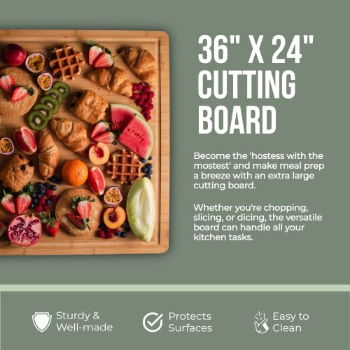 Gigantic Extra Large Cutting Board for Kitchens 36 x 24 (36"L x 24"W)
