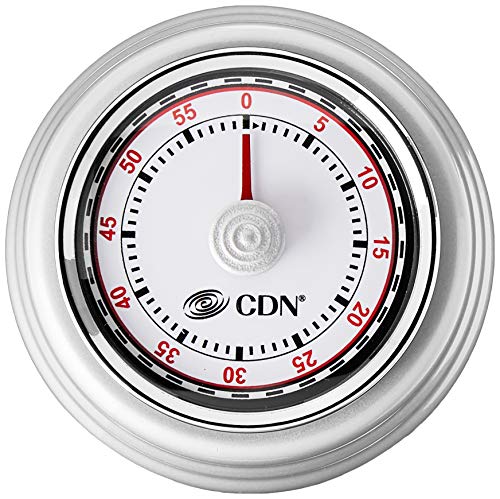 Compact 60 Min Mechanical Timer (Silver)