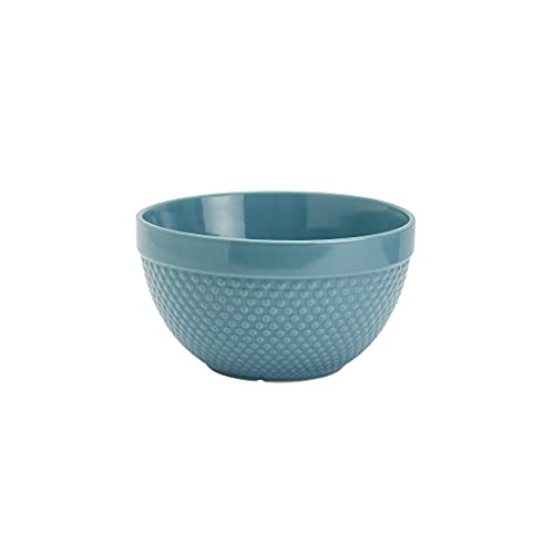 Tabletops Gallery Hobnail Style 4 Piece Stoneware Nesting Mixing Bowl Set for Baking and Cooking