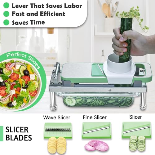 Vegetable Chopper Veggie Cutter Onion Food Potato Dicer with Container (8 Blade)