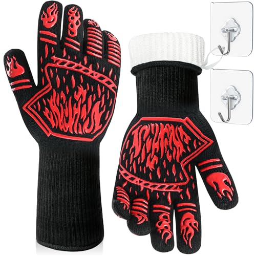 BBQ Gloves Grilling Gloves 1472°F Heat Resistant Fireproof Gloves