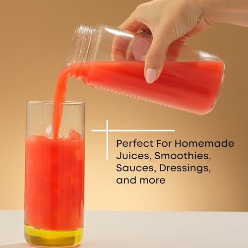 Glass Juice Bottles with Lids 16oz