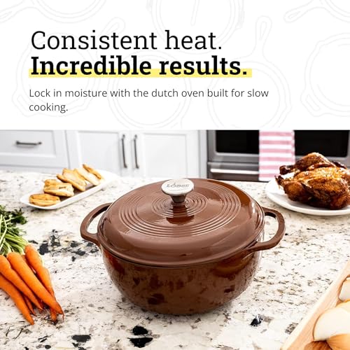 Essential Enamel Cast Iron Dutch Oven (Burnt Sienna)
