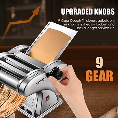 Electric Pasta Maker Noodle Machine (2.5mm Round+4mm Flat+9mm Wide Noodle)