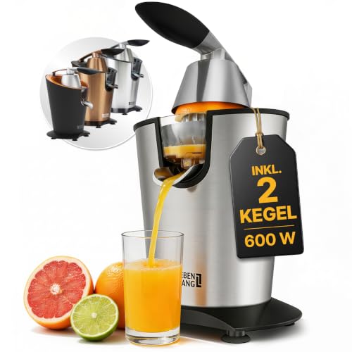 Stainless Steel Electric Orange Juicer 600W I Incl. Stainless