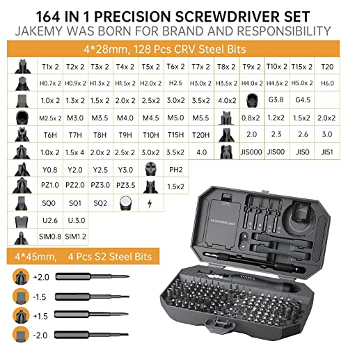 Precision Screwdriver Set with Multiple Bits for Electronics and Household Repairs
