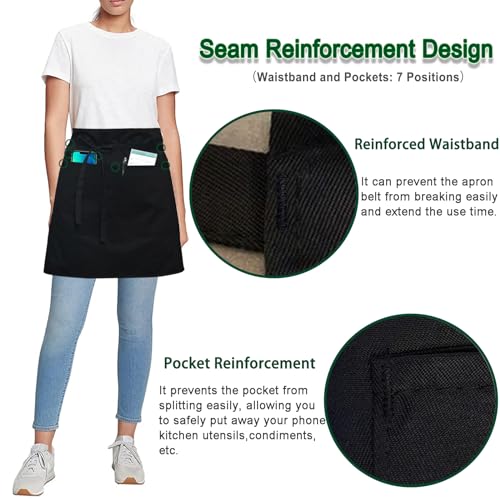 4 Pack Short Server Waitress Chef Apron