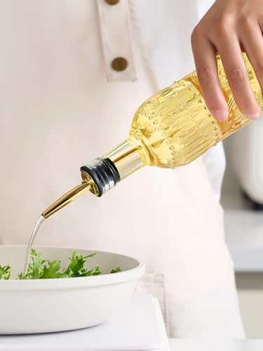 2 Pcs Olive Oil Dispenser Bottle for Kitchen (Two circles)