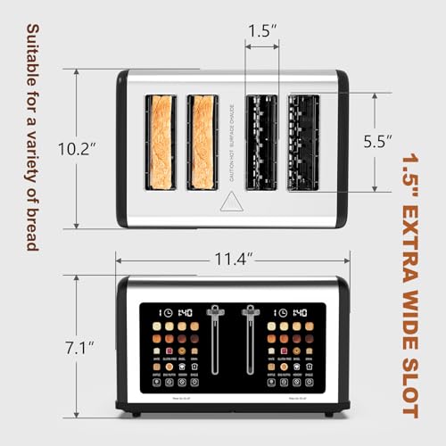 4 Slice Toaster Touch Screen