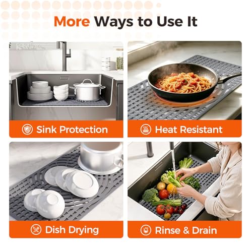 Silicone Sink Protector for Kitchen Sink (28x15 rear)