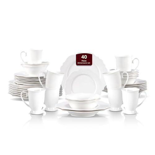 New Bone China Embossed Dinnerware Set