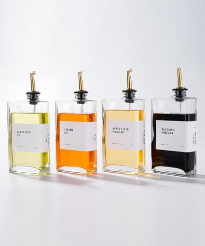 Olive Oil Dispenser for Kitchen (Gold / Set of 4)
