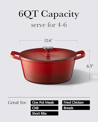 Dutch Oven Pot with Lid (Cerise)