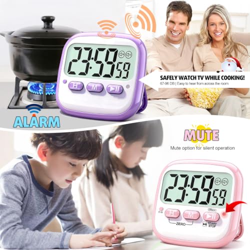 2 Pack Classroom Timers for Kids Teachers (2* Pink & Purple ( Girls Favorite ))