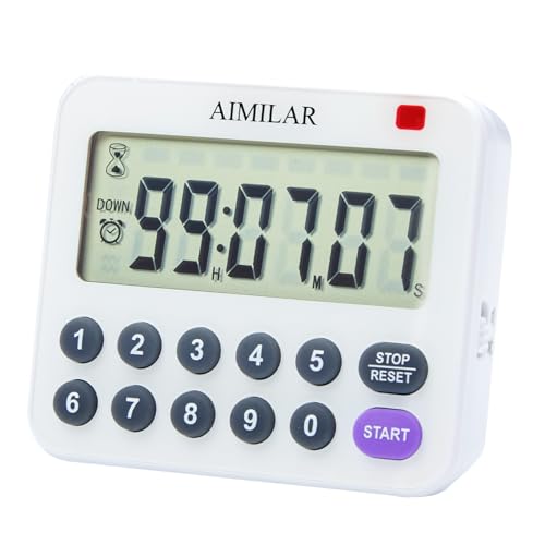 Magnetic Digital Kitchen Timer with Direct Numerical Keypad (Purple-1)