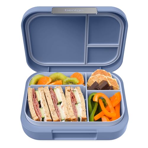 Modern - Leak-Proof, Versatile 4-Compartment Bento-Style Lunch Box, Ergonomic Design with Matte Finish, Ideal for On-the-Go Balanced Eating for Adults and Teens - BPA-Free