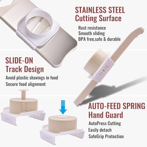 6 Blade Mandoline Slicer with Slide