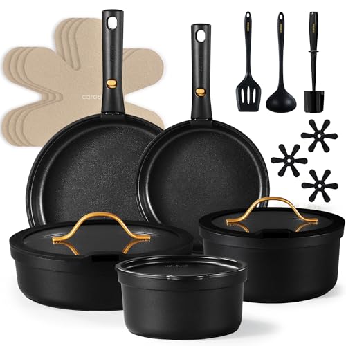 Tri Ply Stainless Steel Cookware Set with Detachable Handle