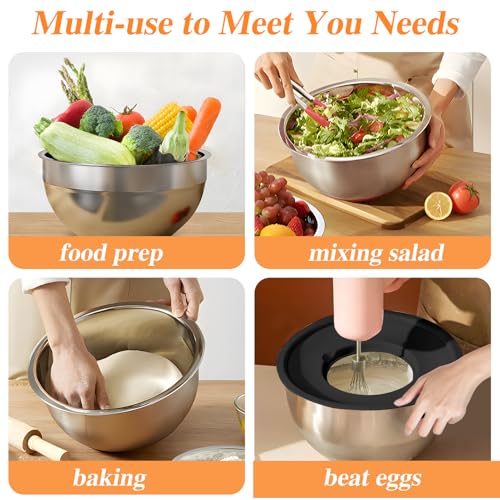 Mixing Bowls with Lids Set (Black)