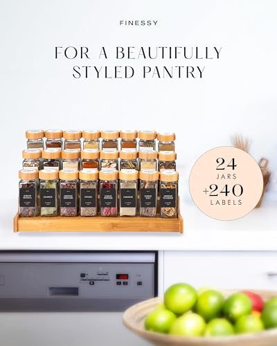 Glass Spice Jars with Labels