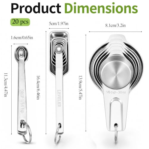 20Pcs Measuring Cups and Spoons Set