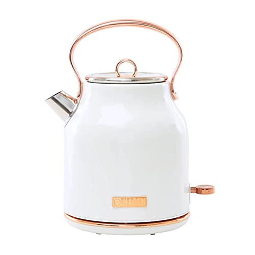 Heritage 1.7 Liter Stainless Steel Retro Electric Tea Kettle with Auto Shutoff and Dry Boil Protection